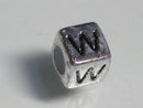 TOKO-BEADS P004-2-W Alphabet (W) 6mm P004-2-W アルファベット（W） 6mm Asian bead & African bead  Handmade,Lampeork,bead,asia,india,ethnic,parts,accessory,beads とんぼ玉,ビーズ,トンボ玉,アジア,インド,エスニック,手作り,パーツ,アクセサリー
