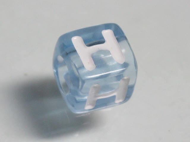 TOKO-BEADS P005-1-H Alphabet (H) 7mm P005-1-H アルファベット（H） 7mm Asian bead & African bead  Handmade,Lampeork,bead,asia,india,ethnic,parts,accessory,beads とんぼ玉,ビーズ,トンボ玉,アジア,インド,エスニック,手作り,パーツ,アクセサリー