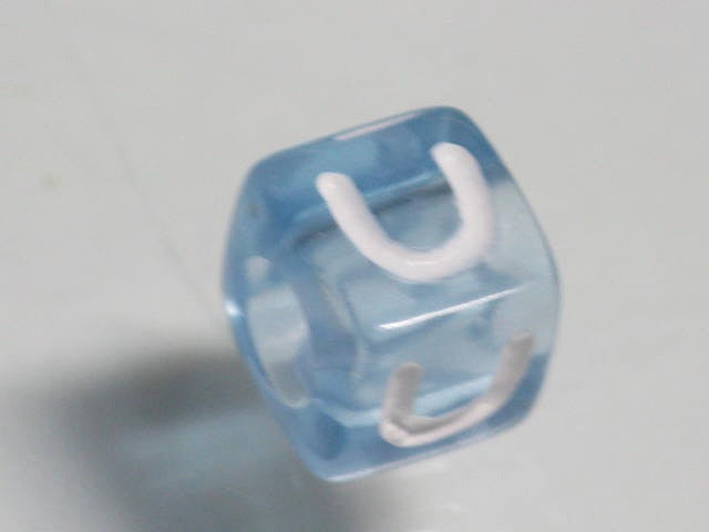 TOKO-BEADS P005-1-U Alphabet (U) 7mm P005-1-U アルファベット（U） 7mm Asian bead & African bead  Handmade,Lampeork,bead,asia,india,ethnic,parts,accessory,beads とんぼ玉,ビーズ,トンボ玉,アジア,インド,エスニック,手作り,パーツ,アクセサリー