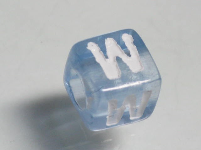 TOKO-BEADS P005-1-W Alphabet (W) 7mm P005-1-W アルファベット（W） 7mm Asian bead & African bead  Handmade,Lampeork,bead,asia,india,ethnic,parts,accessory,beads とんぼ玉,ビーズ,トンボ玉,アジア,インド,エスニック,手作り,パーツ,アクセサリー