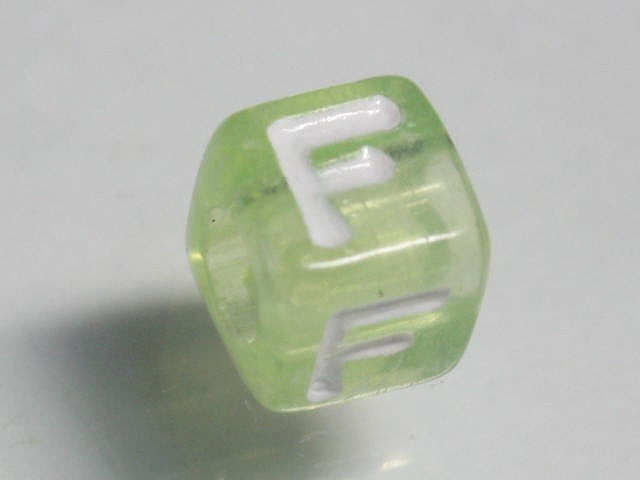 TOKO-BEADS P005-2-F Alphabet (F) 7mm P005-2-F アルファベット（F） 7mm Asian bead & African bead  Handmade,Lampeork,bead,asia,india,ethnic,parts,accessory,beads とんぼ玉,ビーズ,トンボ玉,アジア,インド,エスニック,手作り,パーツ,アクセサリー
