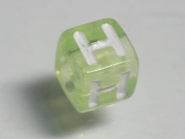 TOKO-BEADS P005-2-H Alphabet (H) 7mm P005-2-H アルファベット（H） 7mm Asian bead & African bead  Handmade,Lampeork,bead,asia,india,ethnic,parts,accessory,beads とんぼ玉,ビーズ,トンボ玉,アジア,インド,エスニック,手作り,パーツ,アクセサリー