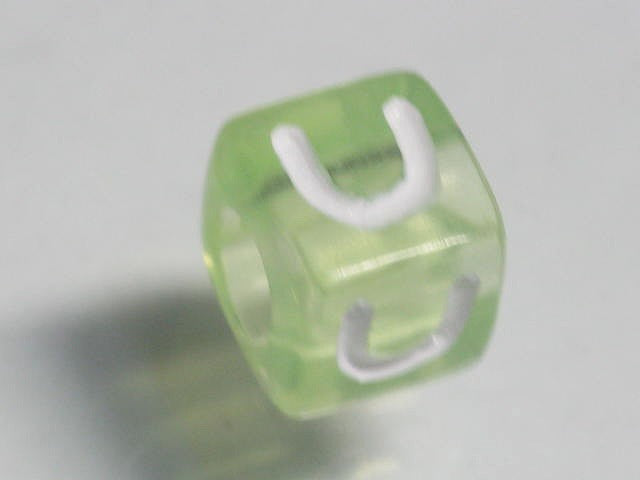 TOKO-BEADS P005-2-U Alphabet (U) 7mm P005-2-U アルファベット（U） 7mm Asian bead & African bead  Handmade,Lampeork,bead,asia,india,ethnic,parts,accessory,beads とんぼ玉,ビーズ,トンボ玉,アジア,インド,エスニック,手作り,パーツ,アクセサリー