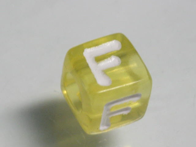 TOKO-BEADS P005-3-F Alphabet (F) 7mm P005-3-F アルファベット（F） 7mm Asian bead & African bead  Handmade,Lampeork,bead,asia,india,ethnic,parts,accessory,beads とんぼ玉,ビーズ,トンボ玉,アジア,インド,エスニック,手作り,パーツ,アクセサリー