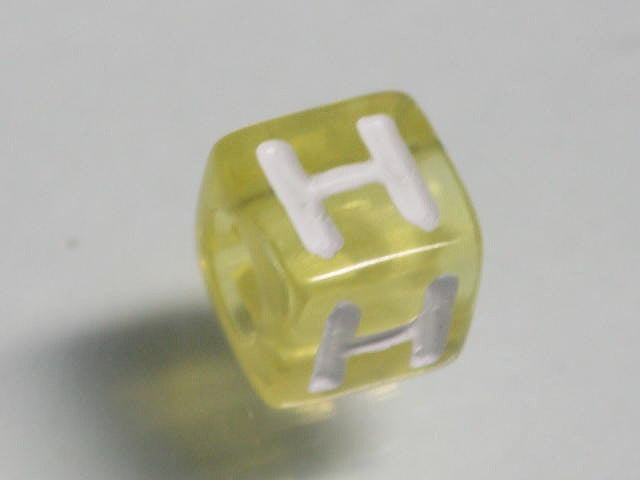 TOKO-BEADS P005-3-H Alphabet (H) 7mm P005-3-H アルファベット（H） 7mm Asian bead & African bead  Handmade,Lampeork,bead,asia,india,ethnic,parts,accessory,beads とんぼ玉,ビーズ,トンボ玉,アジア,インド,エスニック,手作り,パーツ,アクセサリー