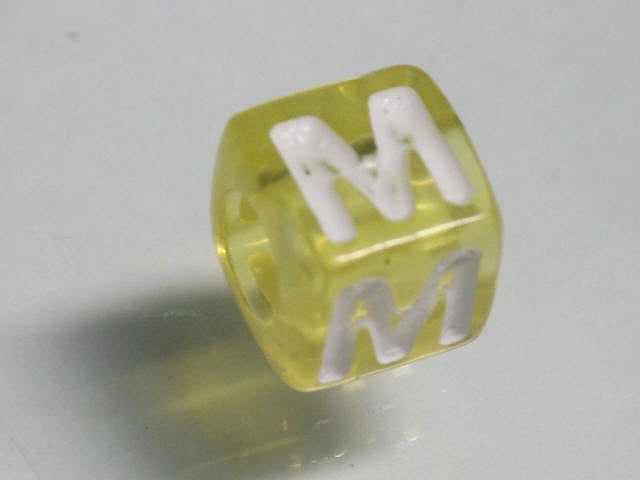 TOKO-BEADS P005-3-M Alphabet (M) 7mm P005-3-M アルファベット（M） 7mm Asian bead & African bead  Handmade,Lampeork,bead,asia,india,ethnic,parts,accessory,beads とんぼ玉,ビーズ,トンボ玉,アジア,インド,エスニック,手作り,パーツ,アクセサリー