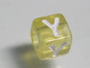 TOKO-BEADS P005-3-Y Alphabet (Y) 7mm P005-3-Y アルファベット（Y） 7mm Asian bead & African bead  Handmade,Lampeork,bead,asia,india,ethnic,parts,accessory,beads とんぼ玉,ビーズ,トンボ玉,アジア,インド,エスニック,手作り,パーツ,アクセサリー