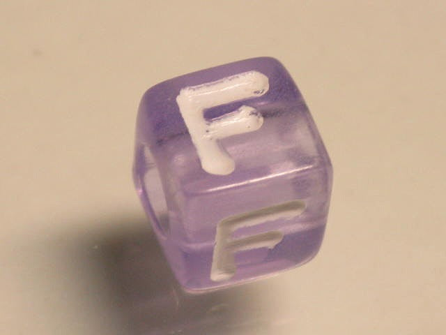 TOKO-BEADS P005-4-F Alphabet (F) 7mm P005-4-F アルファベット（F） 7mm Asian bead & African bead  Handmade,Lampeork,bead,asia,india,ethnic,parts,accessory,beads とんぼ玉,ビーズ,トンボ玉,アジア,インド,エスニック,手作り,パーツ,アクセサリー