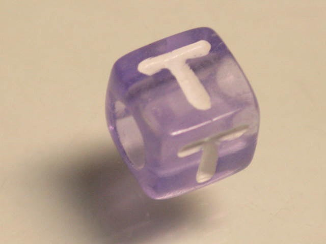 TOKO-BEADS P005-4-T Alphabet (T) 7mm P005-4-T アルファベット（T） 7mm Asian bead & African bead  Handmade,Lampeork,bead,asia,india,ethnic,parts,accessory,beads とんぼ玉,ビーズ,トンボ玉,アジア,インド,エスニック,手作り,パーツ,アクセサリー