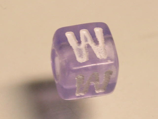 TOKO-BEADS P005-4-W Alphabet (W) 7mm P005-4-W アルファベット（W） 7mm Asian bead & African bead  Handmade,Lampeork,bead,asia,india,ethnic,parts,accessory,beads とんぼ玉,ビーズ,トンボ玉,アジア,インド,エスニック,手作り,パーツ,アクセサリー