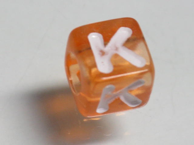 TOKO-BEADS P005-5-K Alphabet (K) 7mm P005-5-K アルファベット（K） 7mm Asian bead & African bead  Handmade,Lampeork,bead,asia,india,ethnic,parts,accessory,beads とんぼ玉,ビーズ,トンボ玉,アジア,インド,エスニック,手作り,パーツ,アクセサリー