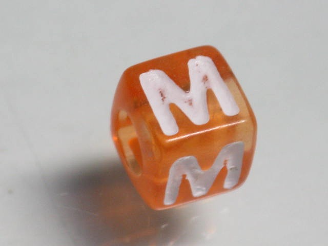 TOKO-BEADS P005-5-M Alphabet (M) 7mm P005-5-M アルファベット（M） 7mm Asian bead & African bead  Handmade,Lampeork,bead,asia,india,ethnic,parts,accessory,beads とんぼ玉,ビーズ,トンボ玉,アジア,インド,エスニック,手作り,パーツ,アクセサリー