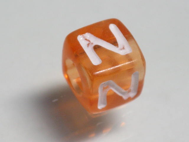 TOKO-BEADS P005-5-N Alphabet (N) 7mm P005-5-N アルファベット（N） 7mm Asian bead & African bead  Handmade,Lampeork,bead,asia,india,ethnic,parts,accessory,beads とんぼ玉,ビーズ,トンボ玉,アジア,インド,エスニック,手作り,パーツ,アクセサリー