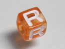 TOKO-BEADS P005-5-R Alphabet (R) 7mm P005-5-R アルファベット（R） 7mm Asian bead & African bead  Handmade,Lampeork,bead,asia,india,ethnic,parts,accessory,beads とんぼ玉,ビーズ,トンボ玉,アジア,インド,エスニック,手作り,パーツ,アクセサリー
