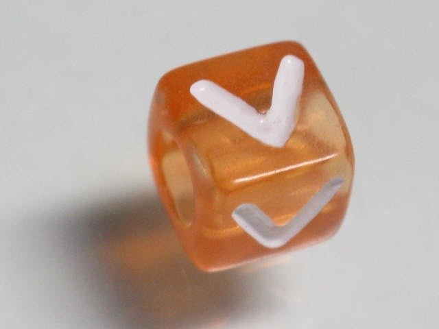 TOKO-BEADS P005-5-V Alphabet (V) 7mm P005-5-V アルファベット（V） 7mm Asian bead & African bead  Handmade,Lampeork,bead,asia,india,ethnic,parts,accessory,beads とんぼ玉,ビーズ,トンボ玉,アジア,インド,エスニック,手作り,パーツ,アクセサリー