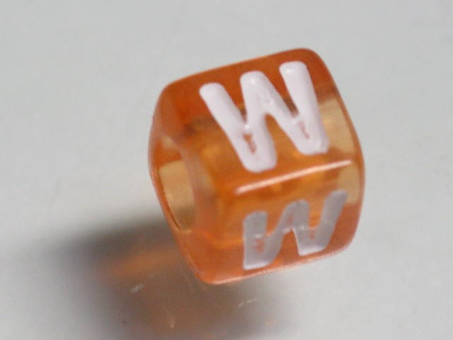 TOKO-BEADS P005-5-W Alphabet (W) 7mm P005-5-W アルファベット（W） 7mm Asian bead & African bead  Handmade,Lampeork,bead,asia,india,ethnic,parts,accessory,beads とんぼ玉,ビーズ,トンボ玉,アジア,インド,エスニック,手作り,パーツ,アクセサリー