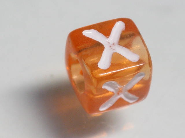 TOKO-BEADS P005-5-X Alphabet (X) 7mm P005-5-X アルファベット（X） 7mm Asian bead & African bead  Handmade,Lampeork,bead,asia,india,ethnic,parts,accessory,beads とんぼ玉,ビーズ,トンボ玉,アジア,インド,エスニック,手作り,パーツ,アクセサリー