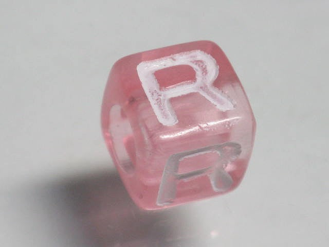 TOKO-BEADS P005-6-R Alphabet (R) 7mm P005-6-R アルファベット（R） 7mm Asian bead & African bead  Handmade,Lampeork,bead,asia,india,ethnic,parts,accessory,beads とんぼ玉,ビーズ,トンボ玉,アジア,インド,エスニック,手作り,パーツ,アクセサリー