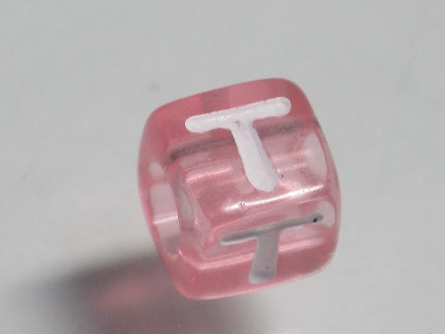 TOKO-BEADS P005-6-T Alphabet (T) 7mm P005-6-T アルファベット（T） 7mm Asian bead & African bead  Handmade,Lampeork,bead,asia,india,ethnic,parts,accessory,beads とんぼ玉,ビーズ,トンボ玉,アジア,インド,エスニック,手作り,パーツ,アクセサリー
