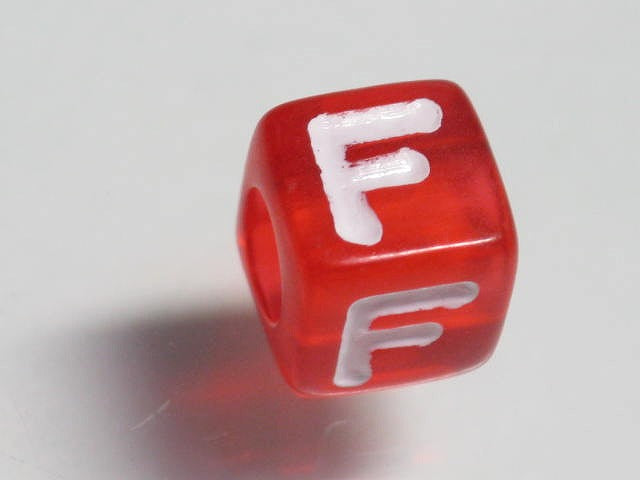 TOKO-BEADS P005-7-F Alphabet (F) 7mm P005-7-F アルファベット（F） 7mm Asian bead & African bead  Handmade,Lampeork,bead,asia,india,ethnic,parts,accessory,beads とんぼ玉,ビーズ,トンボ玉,アジア,インド,エスニック,手作り,パーツ,アクセサリー