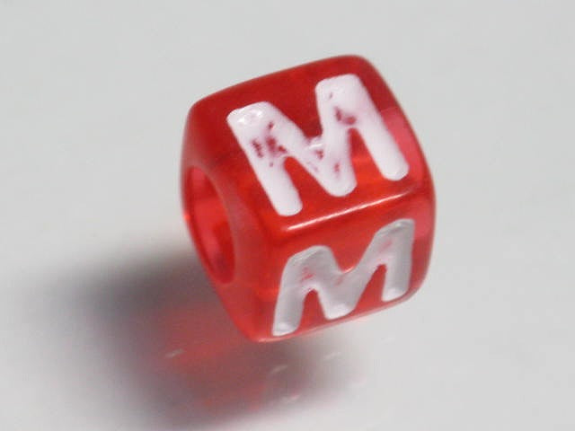 TOKO-BEADS P005-7-M Alphabet (M) 7mm P005-7-M アルファベット（M） 7mm Asian bead & African bead  Handmade,Lampeork,bead,asia,india,ethnic,parts,accessory,beads とんぼ玉,ビーズ,トンボ玉,アジア,インド,エスニック,手作り,パーツ,アクセサリー
