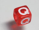 TOKO-BEADS P005-7-Q Alphabet (Q) 7mm P005-7-Q アルファベット（Q） 7mm Asian bead & African bead  Handmade,Lampeork,bead,asia,india,ethnic,parts,accessory,beads とんぼ玉,ビーズ,トンボ玉,アジア,インド,エスニック,手作り,パーツ,アクセサリー