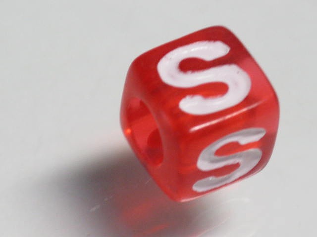 TOKO-BEADS P005-7-S Alphabet (S) 7mm P005-7-S アルファベット（S） 7mm Asian bead & African bead  Handmade,Lampeork,bead,asia,india,ethnic,parts,accessory,beads とんぼ玉,ビーズ,トンボ玉,アジア,インド,エスニック,手作り,パーツ,アクセサリー