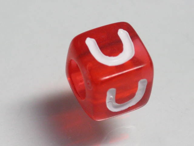 TOKO-BEADS P005-7-U Alphabet (U) 7mm P005-7-U アルファベット（U） 7mm Asian bead & African bead  Handmade,Lampeork,bead,asia,india,ethnic,parts,accessory,beads とんぼ玉,ビーズ,トンボ玉,アジア,インド,エスニック,手作り,パーツ,アクセサリー