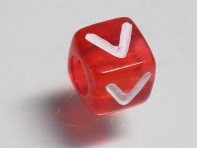 TOKO-BEADS P005-7-V Alphabet (V) 7mm P005-7-V アルファベット（V） 7mm Asian bead & African bead  Handmade,Lampeork,bead,asia,india,ethnic,parts,accessory,beads とんぼ玉,ビーズ,トンボ玉,アジア,インド,エスニック,手作り,パーツ,アクセサリー