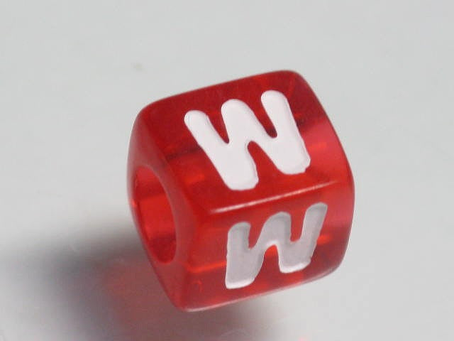 TOKO-BEADS P005-7-W Alphabet (W) 7mm P005-7-W アルファベット（W） 7mm Asian bead & African bead  Handmade,Lampeork,bead,asia,india,ethnic,parts,accessory,beads とんぼ玉,ビーズ,トンボ玉,アジア,インド,エスニック,手作り,パーツ,アクセサリー