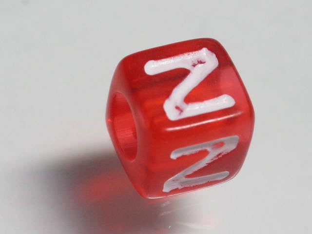 TOKO-BEADS P005-7-Z Alphabet (Z) 7mm P005-7-Z アルファベット（Z） 7mm Asian bead & African bead  Handmade,Lampeork,bead,asia,india,ethnic,parts,accessory,beads とんぼ玉,ビーズ,トンボ玉,アジア,インド,エスニック,手作り,パーツ,アクセサリー