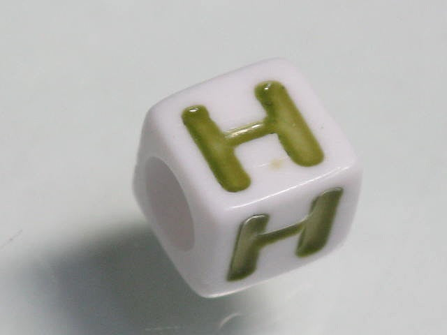 TOKO-BEADS P006-1-H Alphabet (H) 7mm P006-1-H アルファベット（H） 7mm Asian bead & African bead  Handmade,Lampeork,bead,asia,india,ethnic,parts,accessory,beads とんぼ玉,ビーズ,トンボ玉,アジア,インド,エスニック,手作り,パーツ,アクセサリー
