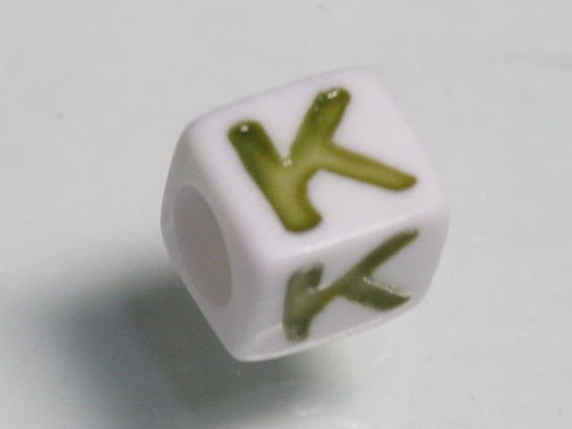 TOKO-BEADS P006-1-K Alphabet (K) 7mm P006-1-K アルファベット（K） 7mm Asian bead & African bead  Handmade,Lampeork,bead,asia,india,ethnic,parts,accessory,beads とんぼ玉,ビーズ,トンボ玉,アジア,インド,エスニック,手作り,パーツ,アクセサリー