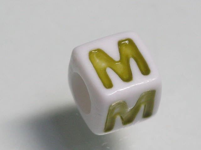 TOKO-BEADS P006-1-M Alphabet (M) 7mm P006-1-M アルファベット（M） 7mm Asian bead & African bead  Handmade,Lampeork,bead,asia,india,ethnic,parts,accessory,beads とんぼ玉,ビーズ,トンボ玉,アジア,インド,エスニック,手作り,パーツ,アクセサリー