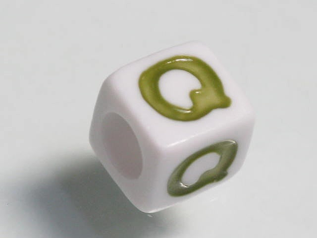 TOKO-BEADS P006-1-Q Alphabet (Q) 7mm P006-1-Q アルファベット（Q） 7mm Asian bead & African bead  Handmade,Lampeork,bead,asia,india,ethnic,parts,accessory,beads とんぼ玉,ビーズ,トンボ玉,アジア,インド,エスニック,手作り,パーツ,アクセサリー