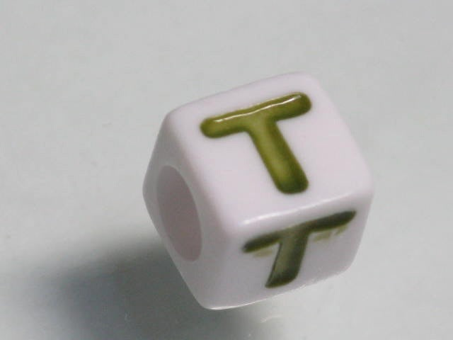 TOKO-BEADS P006-1-T Alphabet (T) 7mm P006-1-T アルファベット（T） 7mm Asian bead & African bead  Handmade,Lampeork,bead,asia,india,ethnic,parts,accessory,beads とんぼ玉,ビーズ,トンボ玉,アジア,インド,エスニック,手作り,パーツ,アクセサリー