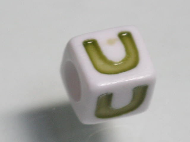 TOKO-BEADS P006-1-U Alphabet (U) 7mm P006-1-U アルファベット（U） 7mm Asian bead & African bead  Handmade,Lampeork,bead,asia,india,ethnic,parts,accessory,beads とんぼ玉,ビーズ,トンボ玉,アジア,インド,エスニック,手作り,パーツ,アクセサリー