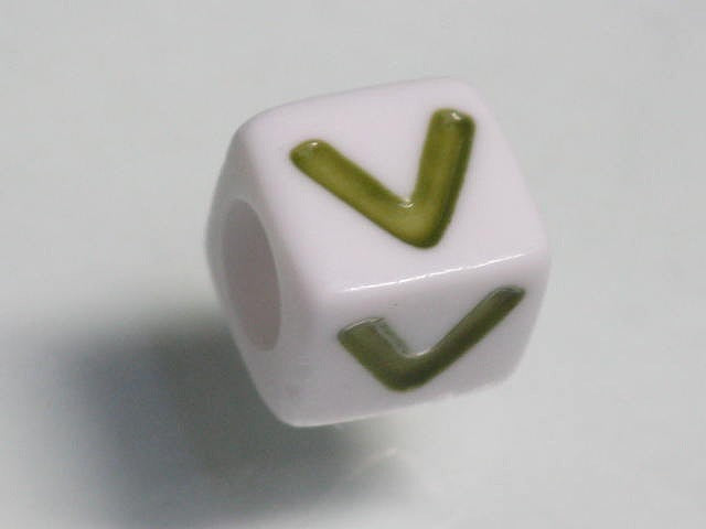 TOKO-BEADS P006-1-V Alphabet (V) 7mm P006-1-V アルファベット（V） 7mm Asian bead & African bead  Handmade,Lampeork,bead,asia,india,ethnic,parts,accessory,beads とんぼ玉,ビーズ,トンボ玉,アジア,インド,エスニック,手作り,パーツ,アクセサリー