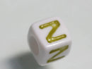 TOKO-BEADS P006-1-Z Alphabet (Z) 7mm P006-1-Z アルファベット（Z） 7mm Asian bead & African bead  Handmade,Lampeork,bead,asia,india,ethnic,parts,accessory,beads とんぼ玉,ビーズ,トンボ玉,アジア,インド,エスニック,手作り,パーツ,アクセサリー