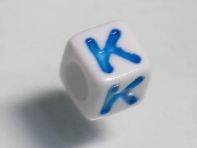 TOKO-BEADS P006-2-K Alphabet (K) 7mm P006-2-K アルファベット（K） 7mm Asian bead & African bead  Handmade,Lampeork,bead,asia,india,ethnic,parts,accessory,beads とんぼ玉,ビーズ,トンボ玉,アジア,インド,エスニック,手作り,パーツ,アクセサリー