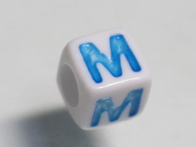 TOKO-BEADS P006-2-M Alphabet (M) 7mm P006-2-M アルファベット（M） 7mm Asian bead & African bead  Handmade,Lampeork,bead,asia,india,ethnic,parts,accessory,beads とんぼ玉,ビーズ,トンボ玉,アジア,インド,エスニック,手作り,パーツ,アクセサリー