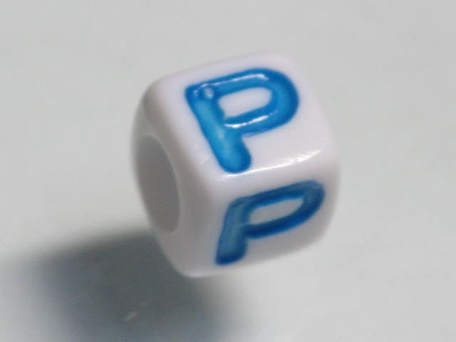 TOKO-BEADS P006-2-P Alphabet (P) 7mm P006-2-P アルファベット（P） 7mm Asian bead & African bead  Handmade,Lampeork,bead,asia,india,ethnic,parts,accessory,beads とんぼ玉,ビーズ,トンボ玉,アジア,インド,エスニック,手作り,パーツ,アクセサリー