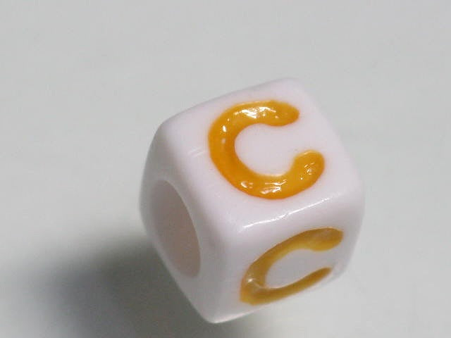TOKO-BEADS P006-3-C Alphabet (C) 7mm P006-3-C アルファベット（C） 7mm Asian bead & African bead  Handmade,Lampeork,bead,asia,india,ethnic,parts,accessory,beads とんぼ玉,ビーズ,トンボ玉,アジア,インド,エスニック,手作り,パーツ,アクセサリー