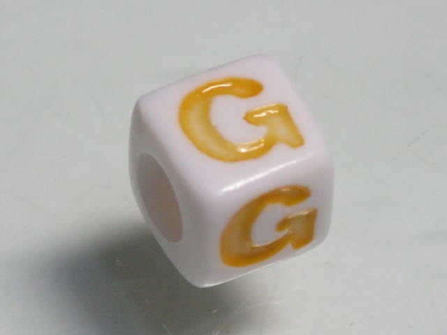 TOKO-BEADS P006-3-G Alphabet (G) 7mm P006-3-G アルファベット（G） 7mm Asian bead & African bead  Handmade,Lampeork,bead,asia,india,ethnic,parts,accessory,beads とんぼ玉,ビーズ,トンボ玉,アジア,インド,エスニック,手作り,パーツ,アクセサリー