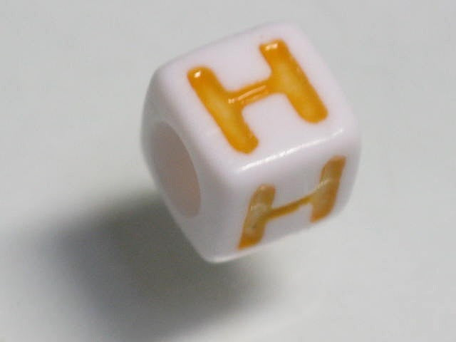 TOKO-BEADS P006-3-H Alphabet (H) 7mm P006-3-H アルファベット（H） 7mm Asian bead & African bead  Handmade,Lampeork,bead,asia,india,ethnic,parts,accessory,beads とんぼ玉,ビーズ,トンボ玉,アジア,インド,エスニック,手作り,パーツ,アクセサリー