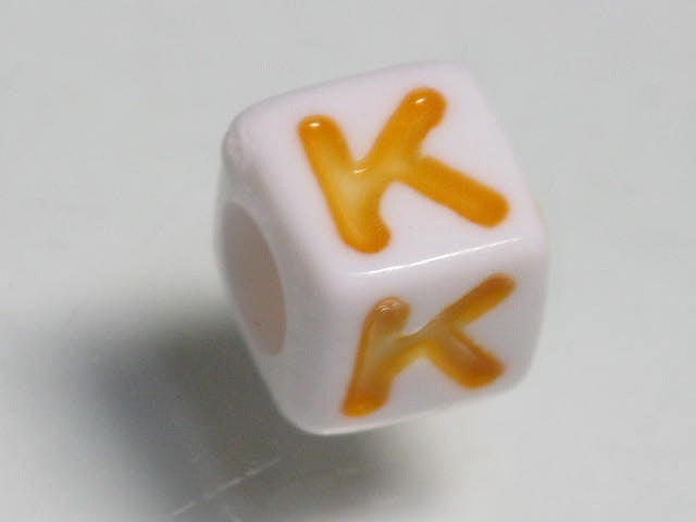 TOKO-BEADS P006-3-K Alphabet (K) 7mm P006-3-K アルファベット（K） 7mm Asian bead & African bead  Handmade,Lampeork,bead,asia,india,ethnic,parts,accessory,beads とんぼ玉,ビーズ,トンボ玉,アジア,インド,エスニック,手作り,パーツ,アクセサリー