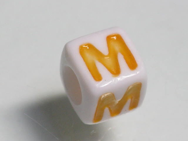 TOKO-BEADS P006-3-M Alphabet (M) 7mm P006-3-M アルファベット（M） 7mm Asian bead & African bead  Handmade,Lampeork,bead,asia,india,ethnic,parts,accessory,beads とんぼ玉,ビーズ,トンボ玉,アジア,インド,エスニック,手作り,パーツ,アクセサリー
