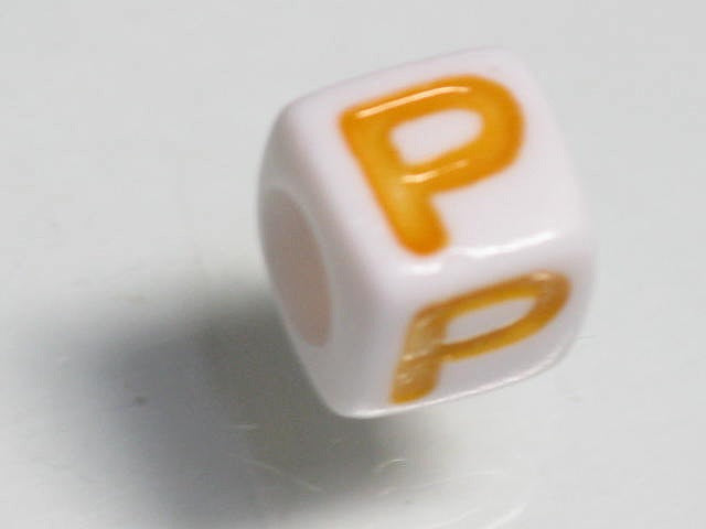 TOKO-BEADS P006-3-P Alphabet (P) 7mm P006-3-P アルファベット（P） 7mm Asian bead & African bead  Handmade,Lampeork,bead,asia,india,ethnic,parts,accessory,beads とんぼ玉,ビーズ,トンボ玉,アジア,インド,エスニック,手作り,パーツ,アクセサリー
