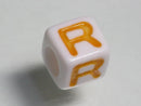 TOKO-BEADS P006-3-R Alphabet (R) 7mm P006-3-R アルファベット（R） 7mm Asian bead & African bead  Handmade,Lampeork,bead,asia,india,ethnic,parts,accessory,beads とんぼ玉,ビーズ,トンボ玉,アジア,インド,エスニック,手作り,パーツ,アクセサリー