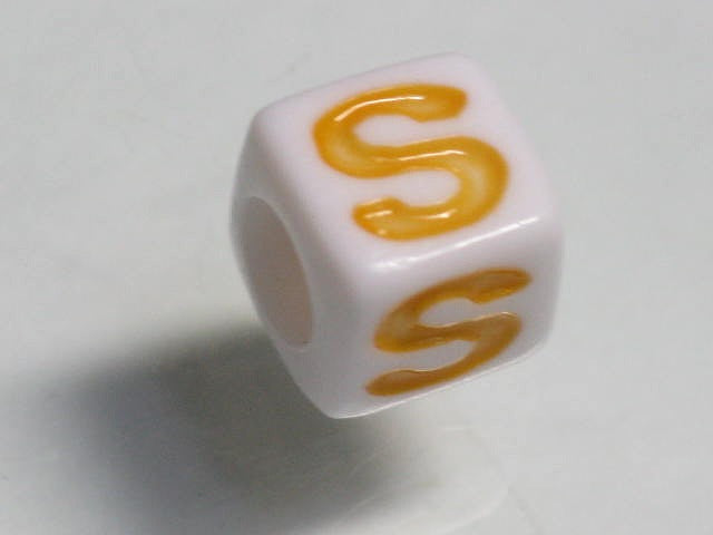 TOKO-BEADS P006-3-S Alphabet (S) 7mm P006-3-S アルファベット（S） 7mm Asian bead & African bead  Handmade,Lampeork,bead,asia,india,ethnic,parts,accessory,beads とんぼ玉,ビーズ,トンボ玉,アジア,インド,エスニック,手作り,パーツ,アクセサリー